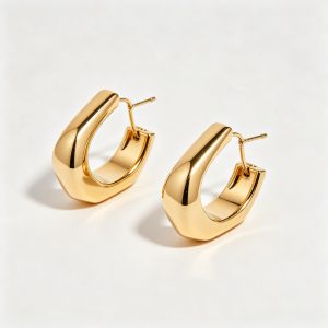 Gold Geometric Hoop Earrings – fashion jewelry and statement accessories