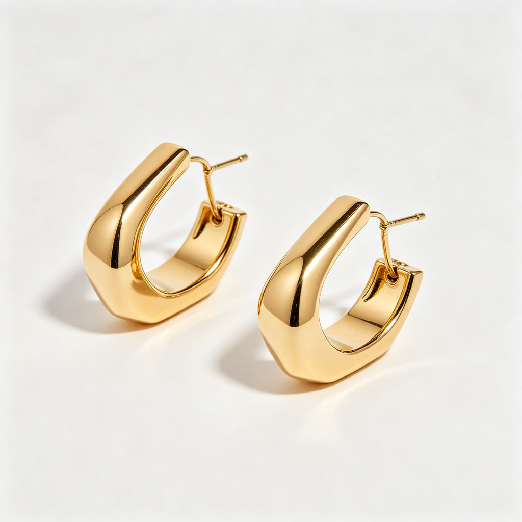 Gold Geometric Hoop Earrings – fashion jewelry and statement accessories
