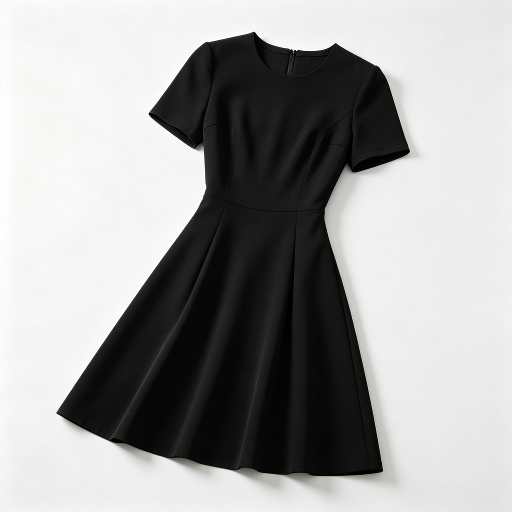 Black Fitted A-Line Dress – affordable fashion online
