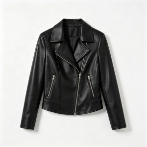 Black Leather Biker Jacket – warm winter jacket and outerwear
