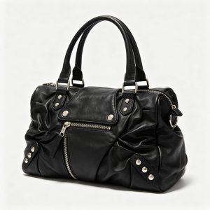 Black Leather Motorcycle Bag – women's everyday bag and handbag