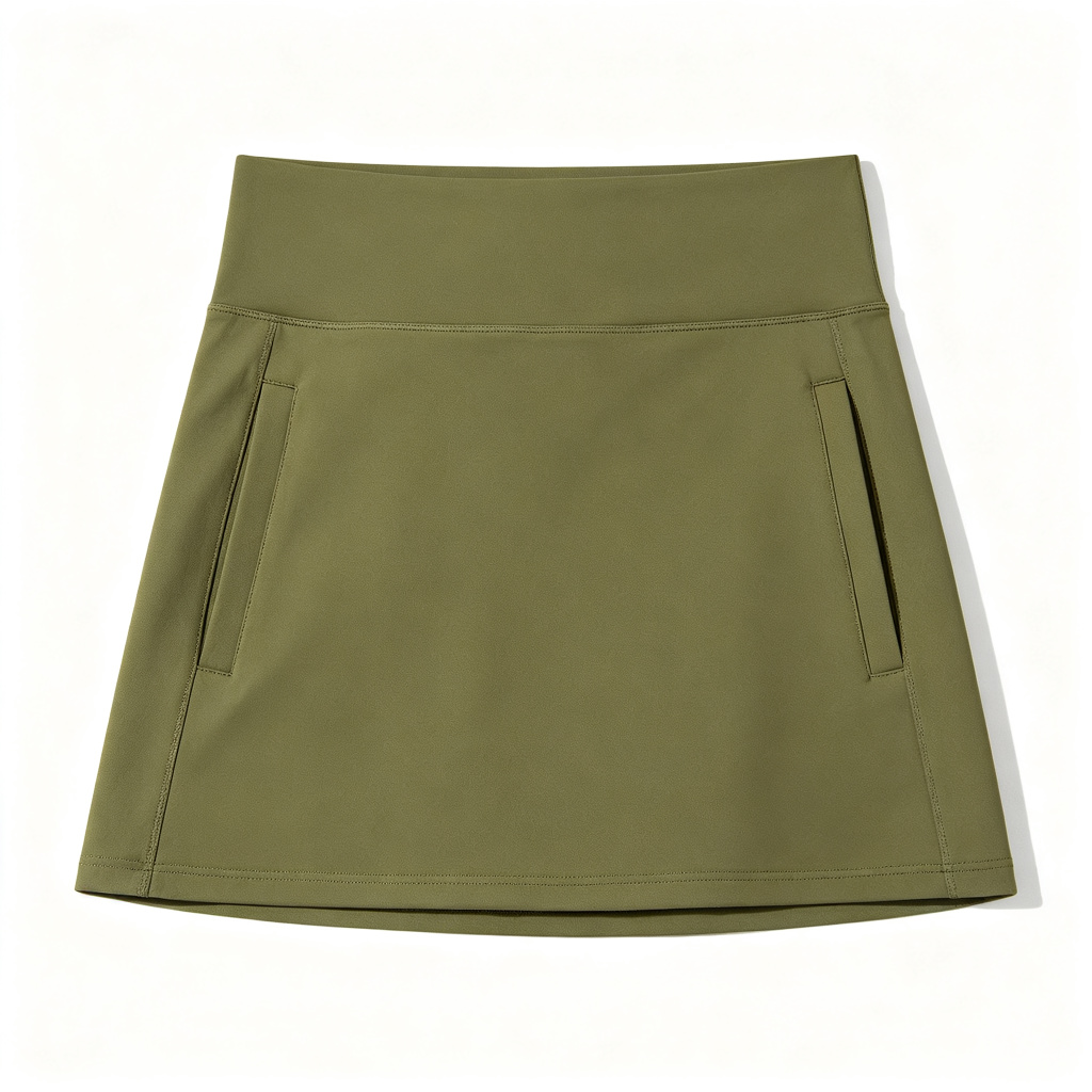 Olive Green High Waist Athletic Skort – affordable fashion online