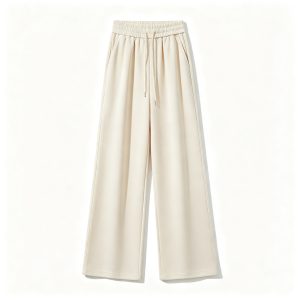 Beige Wide Leg Sweatpants – casual bottoms and everyday streetwear