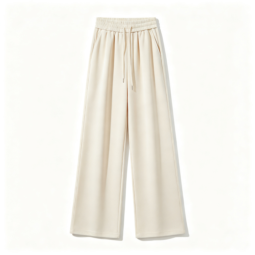 Beige Wide Leg Sweatpants – casual bottoms and everyday streetwear