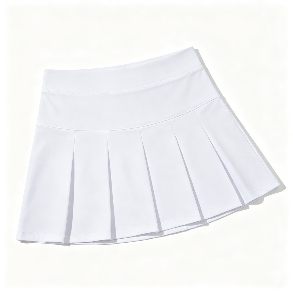 White Pleated Tennis Skirt – casual bottoms and everyday streetwear