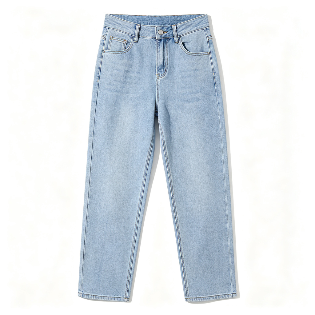 Light Blue Straight Leg Jeans – casual bottoms and everyday streetwear