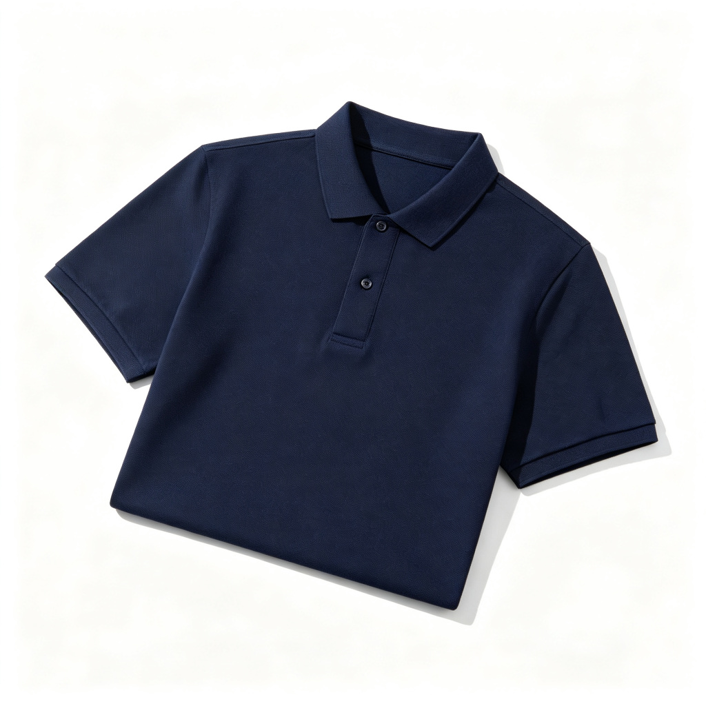 Navy Blue Classic Short Sleeve Polo Shirt – casual T-shirt and everyday top