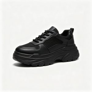 Black Platform Chunky Sneakers – comfortable casual shoes and sneakers