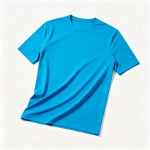 Pool Blue Crew Neck Short Sleeve Athletic T-Shirt – casual T-shirt and everyday top