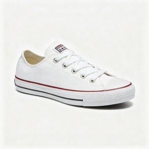 White Low Top Canvas Sneakers – comfortable casual shoes and sneakers