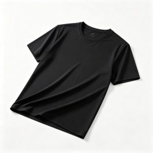 Black Crew Neck Short Sleeve Athletic T-Shirt – casual T-shirt and everyday top