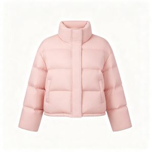 PinkCropped Down Jacket