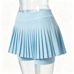Light Blue Pleated Tennis Skirt