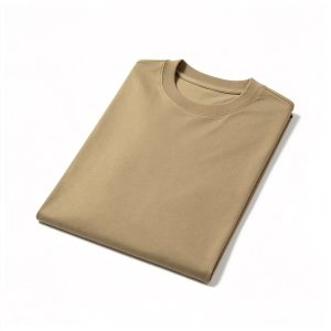 KhakiCotton Crew-Neck T-Shirt
