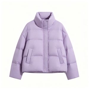 PurpleCropped Down Jacket
