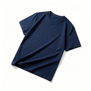 NavyCotton Crew-Neck T-Shirt
