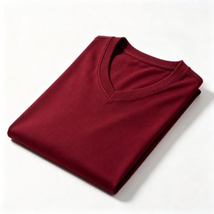BurgundyV-Neck T-Shirt