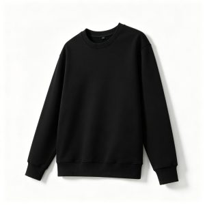 BlackMinimalist Crew-Neck Sweatshirt