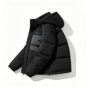 BlackColor-Block Down Jacket