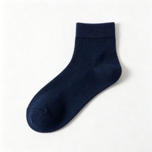 NavyCotton Crew Socks
