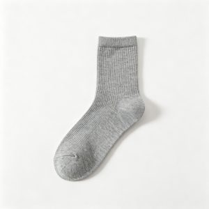 GrayCotton Crew Socks