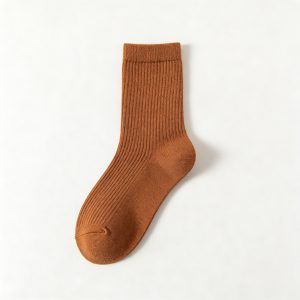 BrownCotton Crew Socks