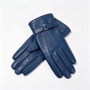 NavyGenuine Leather Gloves