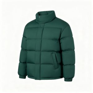 Forest GreenStand-Collar Down Jacket