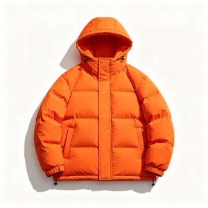 OrangeHooded Down Jacket