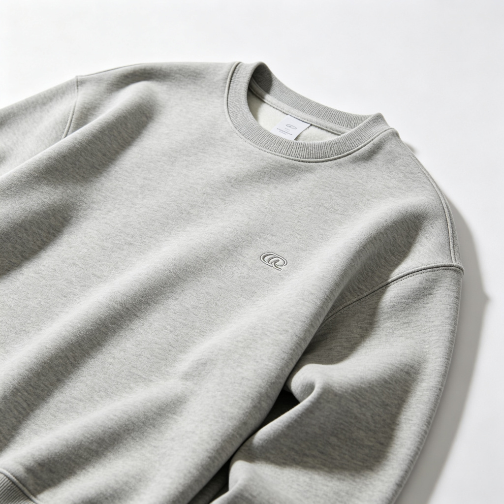 Light Gray Minimalist Crewneck Sweatshirt