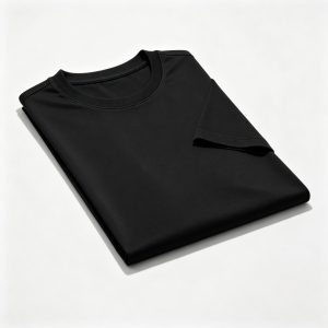 Black Crew Neck Short Sleeve Athletic T-Shirt