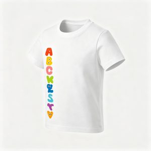 White Colorful Letters Kids T-Shirt