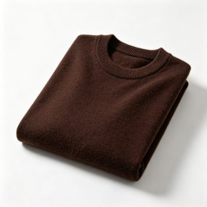 Dark BrownCrew-Neck Knit Sweater
