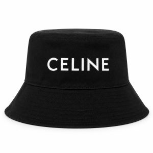Black Logo Cotton Bucket Hat