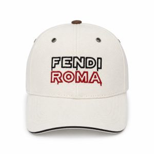 Ivory Logo Embroidered Canvas Cap