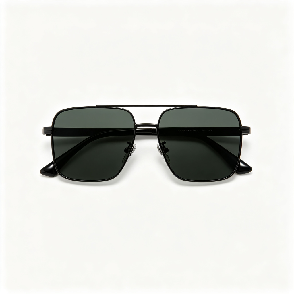 Black Metal Square Frame UV400 Sunglasses – fashion sunglasses and everyday eyewear