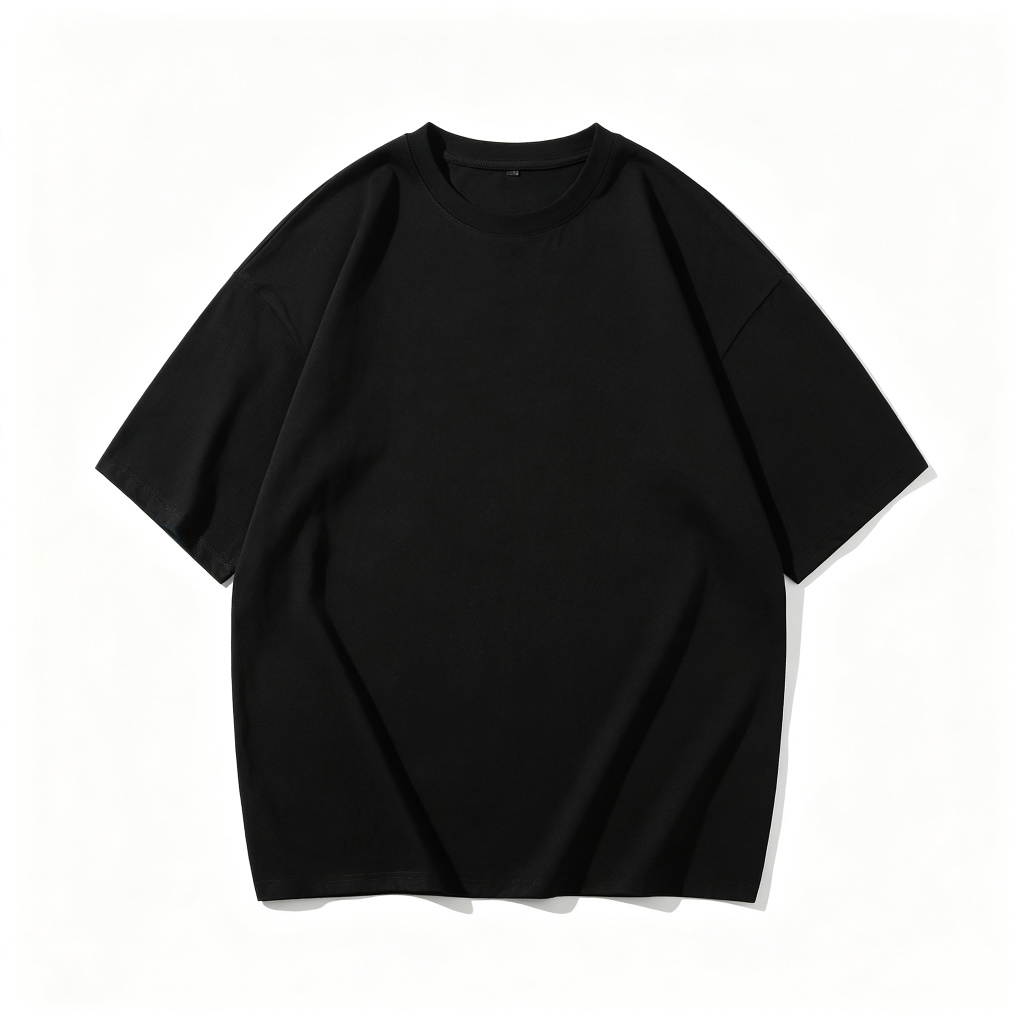 Black Back Abstract Geometric Print Oversized Tee – casual T-shirt and everyday top