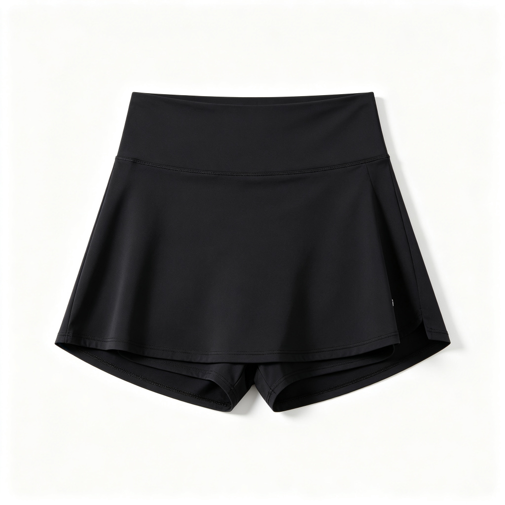 Black High Waist A-Line Athletic Skort – affordable fashion online