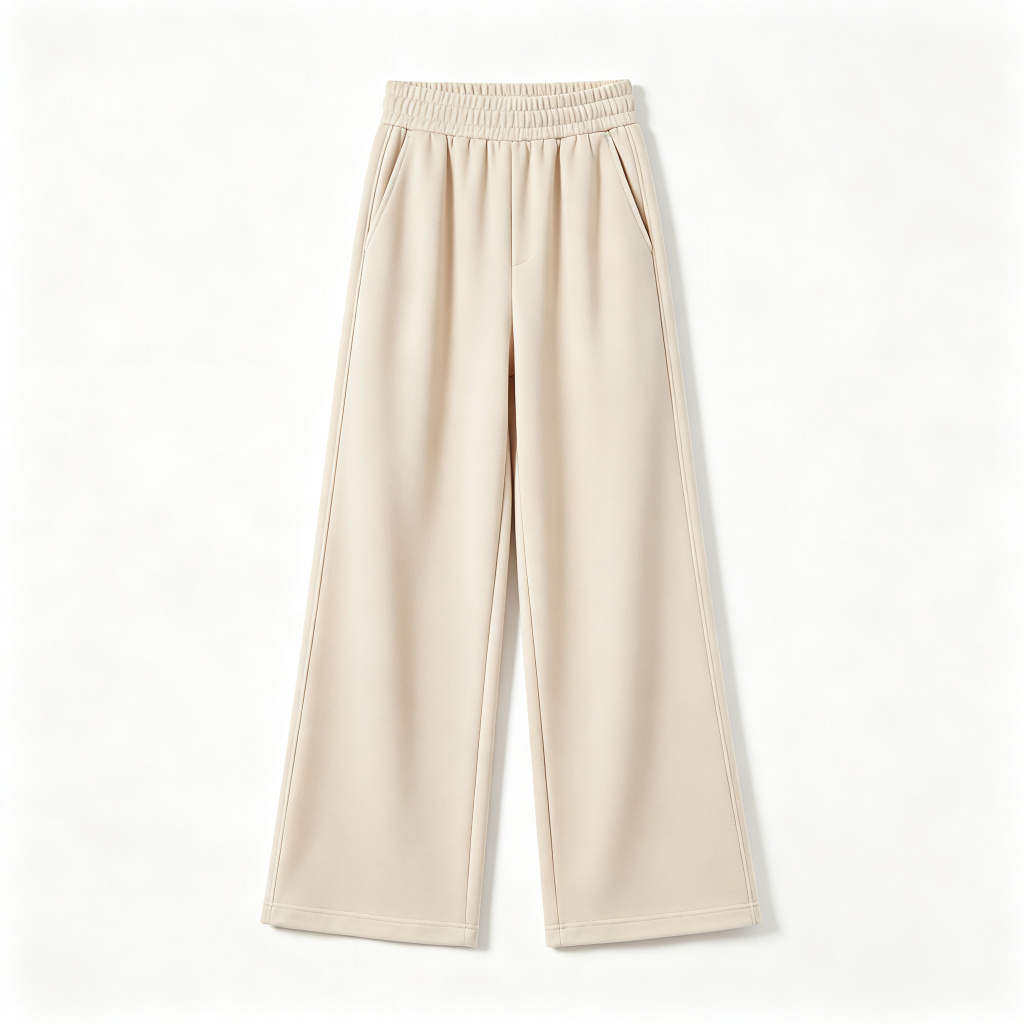 Beige Wide Leg Sweatpants – casual bottoms and everyday streetwear