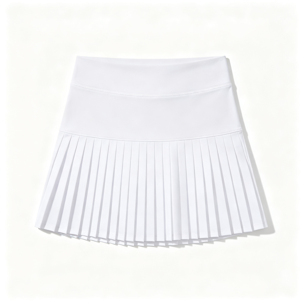 White Pleated Tennis Skirt – casual bottoms and everyday streetwear