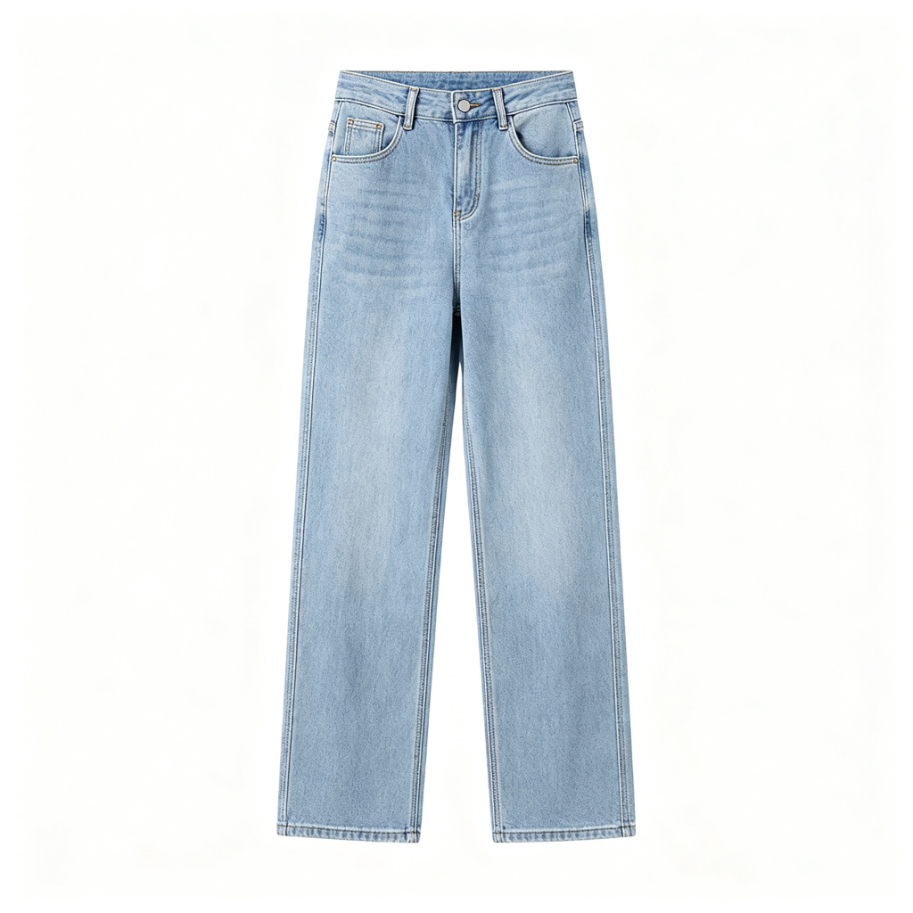 Light Blue Straight Leg Jeans – casual bottoms and everyday streetwear