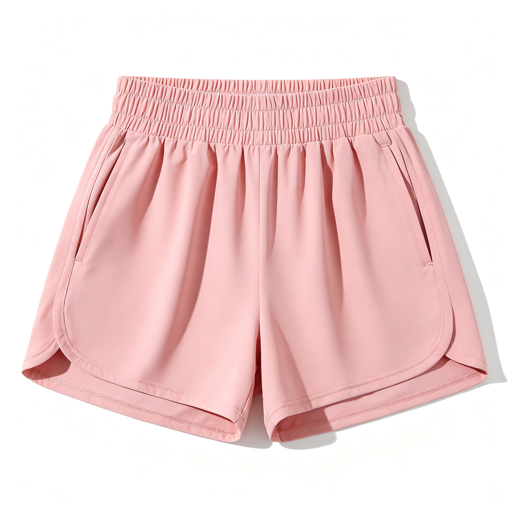 Pink High Waist Athletic Shorts – casual bottoms and everyday streetwear