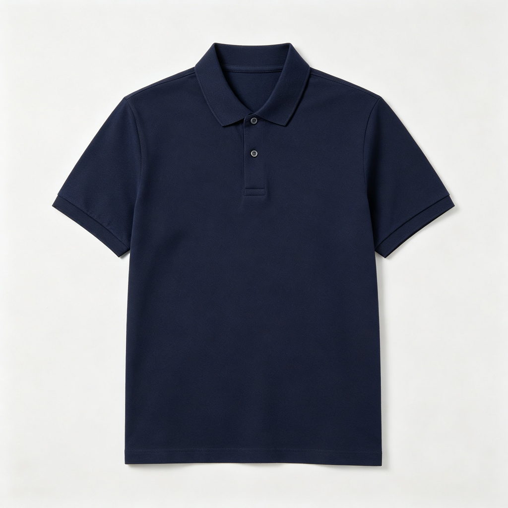 Navy Blue Classic Short Sleeve Polo Shirt – casual T-shirt and everyday top