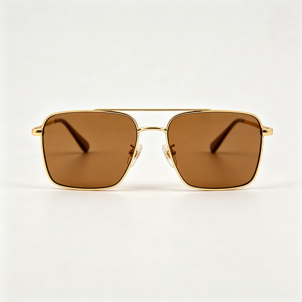 Gold Metal Square Aviator Sunglasses – fashion sunglasses and everyday eyewear