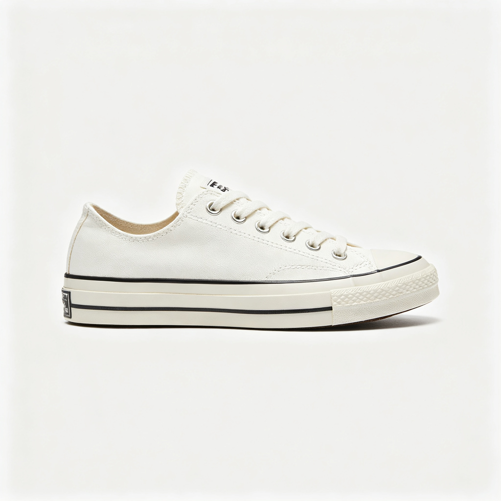 White Low Top Canvas Sneakers – comfortable casual shoes and sneakers