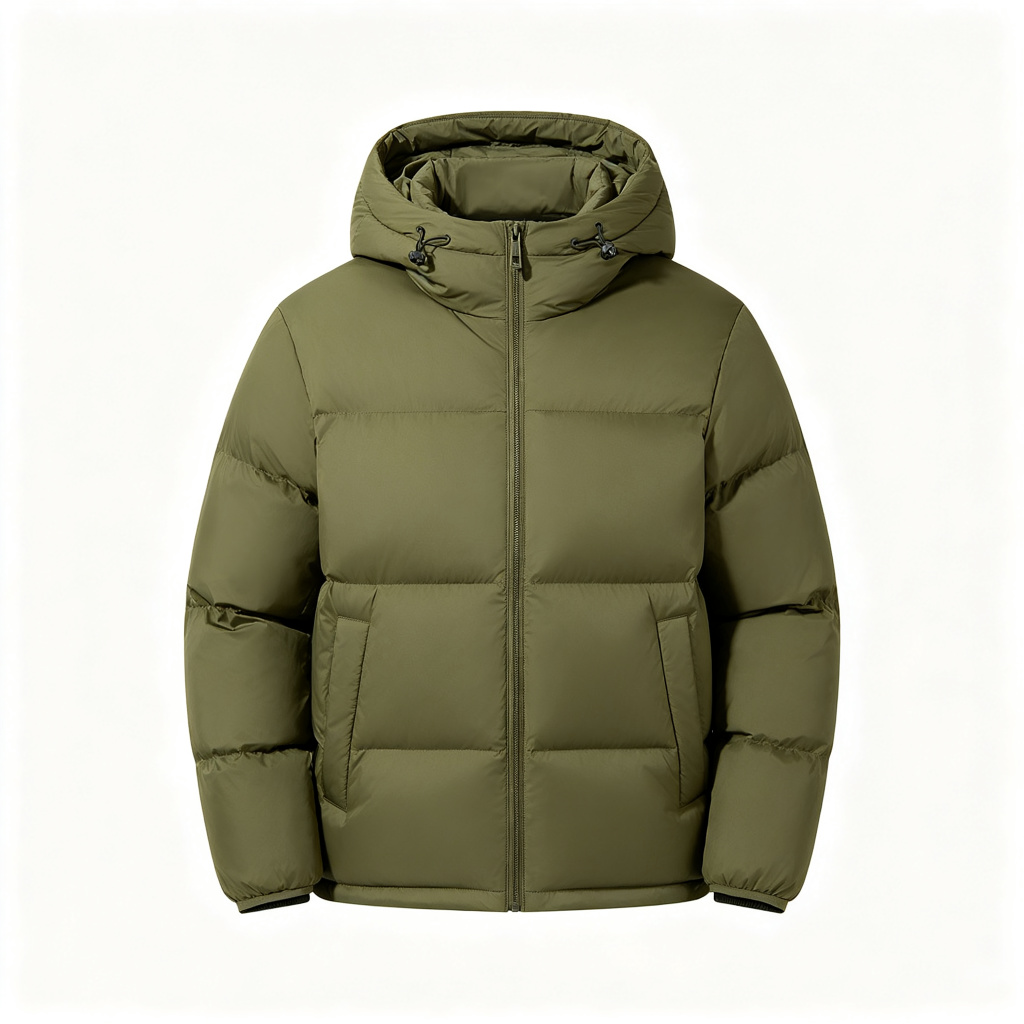 Army GreenHooded Down Jacket