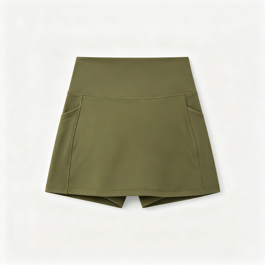 Olive Green High Waist Athletic Skort – affordable fashion online