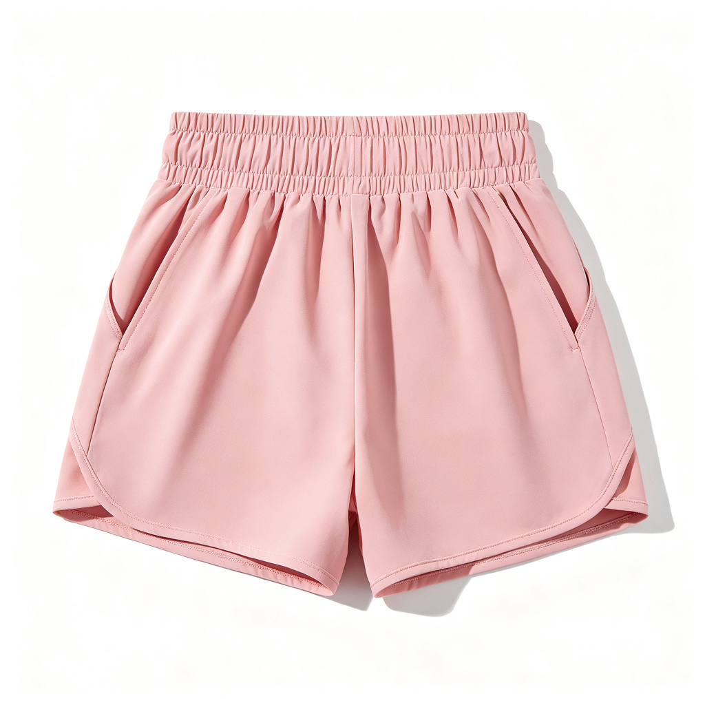 Pink High Waist Athletic Shorts – casual bottoms and everyday streetwear