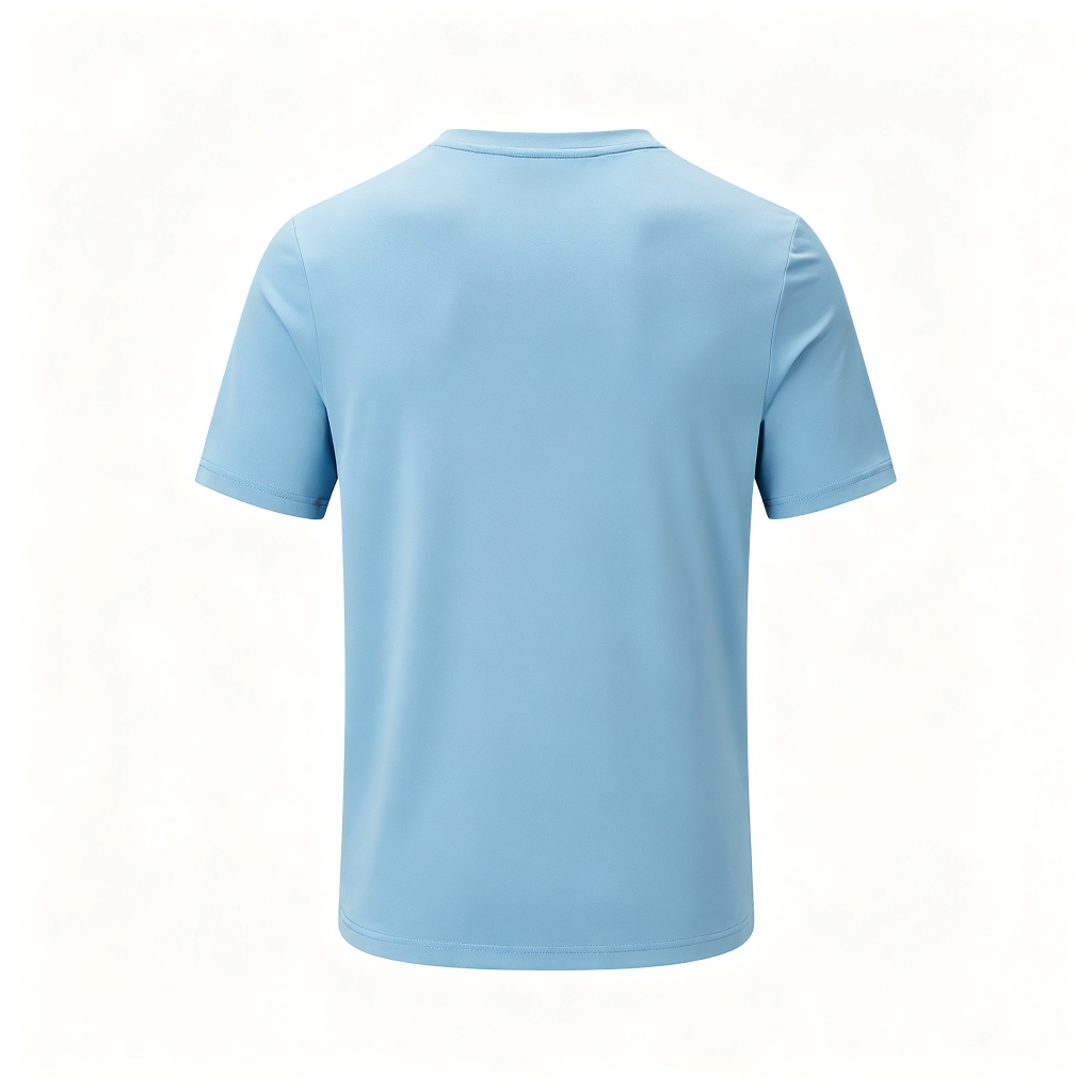 Light Blue Zip Pocket Short Sleeve Athletic T-Shirt – casual T-shirt and everyday top