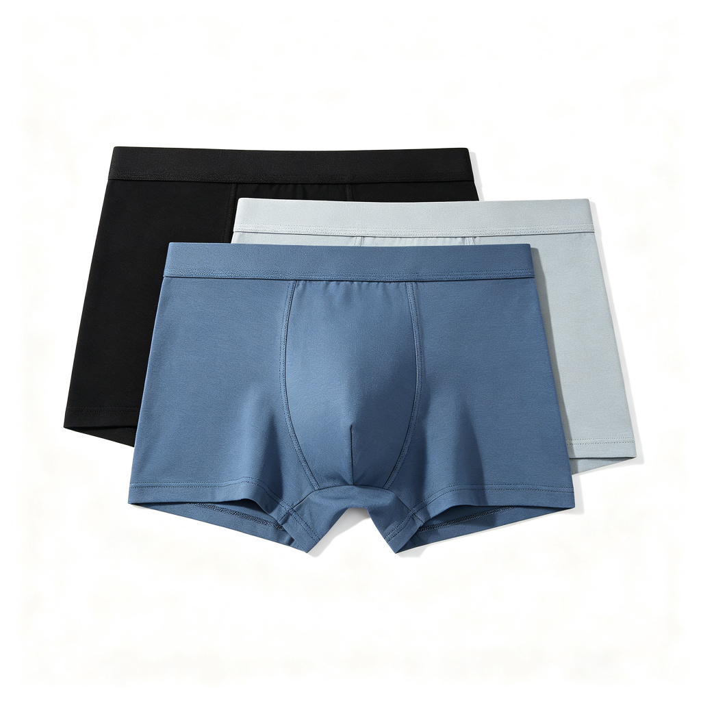Men's Boxer Briefs 3-Pack (Black, Grey, Navy) – breathable everyday underwear